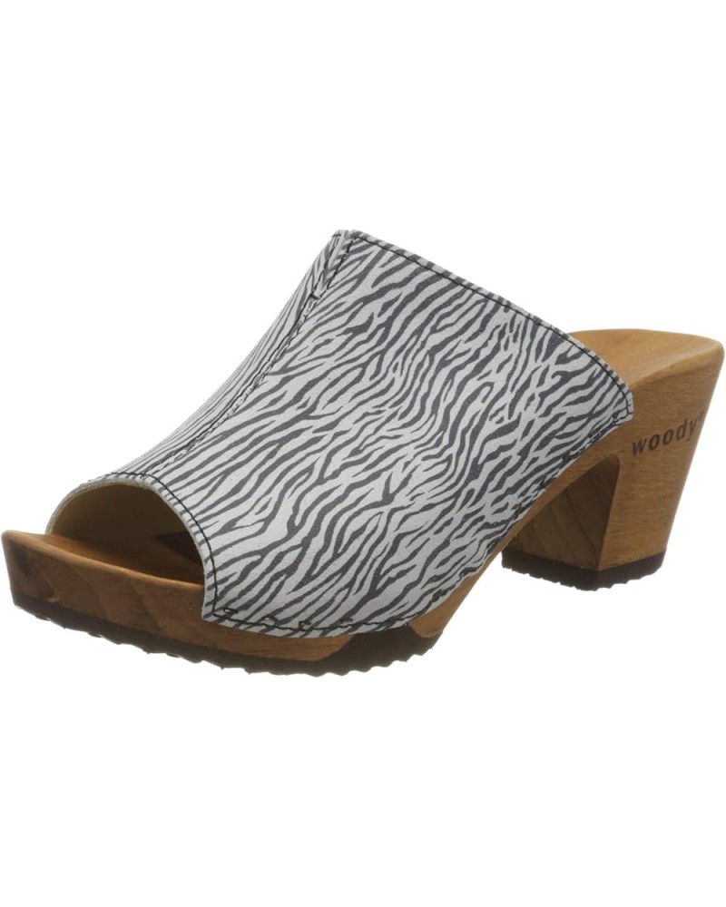 Women's Mules Multicolour Zebra 095 $39.70 Mules & Clogs