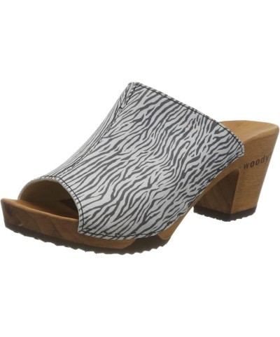 Women's Mules Multicolour Zebra 095 $39.70 Mules & Clogs