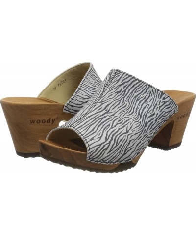 Women's Mules Multicolour Zebra 095 $39.70 Mules & Clogs