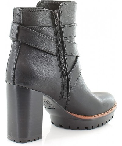 Women Madalynn Buckle Water Repellent Bootie Black Leather $44.66 Boots