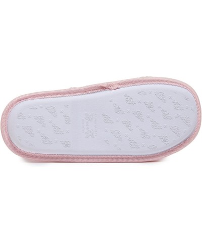 Soft Plush Memory Foam Slippers for Women, Warm Closed Toe Non Slip Polka Dot Scuff, Womens Fuzzy Slipper with Bow Pink $6.75...