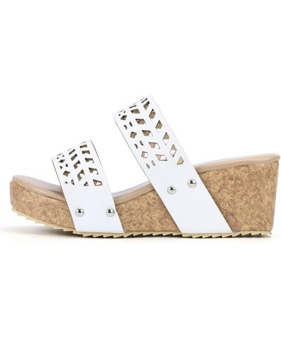 Dusting Slippers for Women Women's Breathable Shoes Wedges Sandals Toe Beach Out Open Summer Hollow Slip-On White $30.91 Sandals