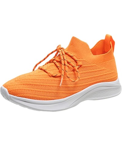 Women Walking Sneakers Athletic Training Shoes White Sneakers for Women White Canvas Sneakers for Women Z 15-orange $12.57 At...