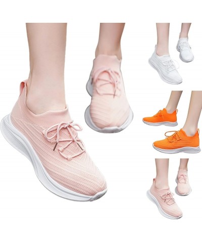 Women Walking Sneakers Athletic Training Shoes White Sneakers for Women White Canvas Sneakers for Women Z 15-orange $12.57 At...