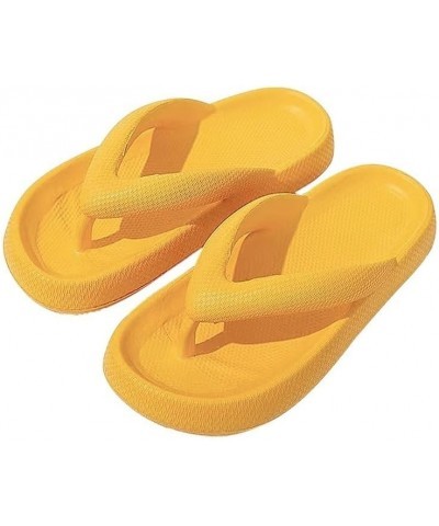 Wedge Heels Flip Flops Women Slippers Summer Thick Bottom Sandals Platform Slippers Soft Shoes Beach Slides B-yellow $16.08 S...