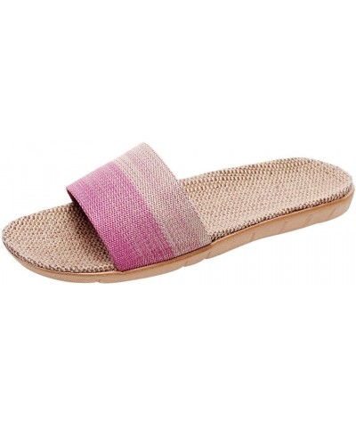 Women Platform High Heel Wedge Slides Flip Flop Sandals Womens Slides Beach Sandals Women'S Slides Silver Flats F-pink $13.74...