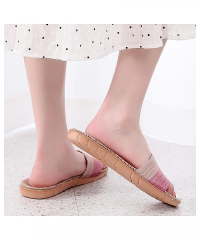 Women Platform High Heel Wedge Slides Flip Flop Sandals Womens Slides Beach Sandals Women'S Slides Silver Flats F-pink $13.74...