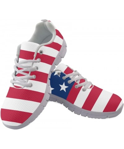 Womens Mens Trainers Sports Running Shoes Causal Travel Walking Shoe Lace-up Breathable,Solid Color Flag $19.00 Outdoor Shoes