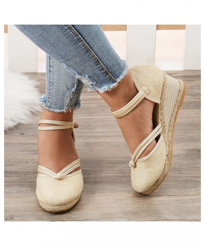 Slide Sandals for Women Dressy Flip Flops Comfortable Slides Sandals Lightweight Platform Shoes 97-qrcvgj-beige-a $16.68 Sandals