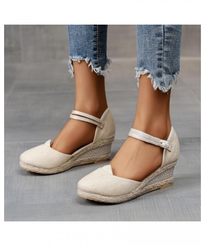 Wide Width sandals For Women Dressy Flats Shoes For Women Flip Flops Women Furry Slides Gold Platform Heels Wedge Boot Beige ...