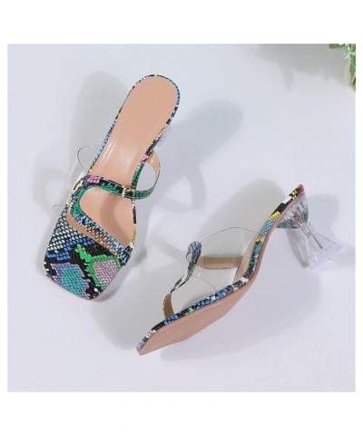 Fashion Summer Women Sandals High Heel Print Open Toe Fish Mouth Casual Style Womens Summer Sandals Size 9 Blue $16.87 Sandals