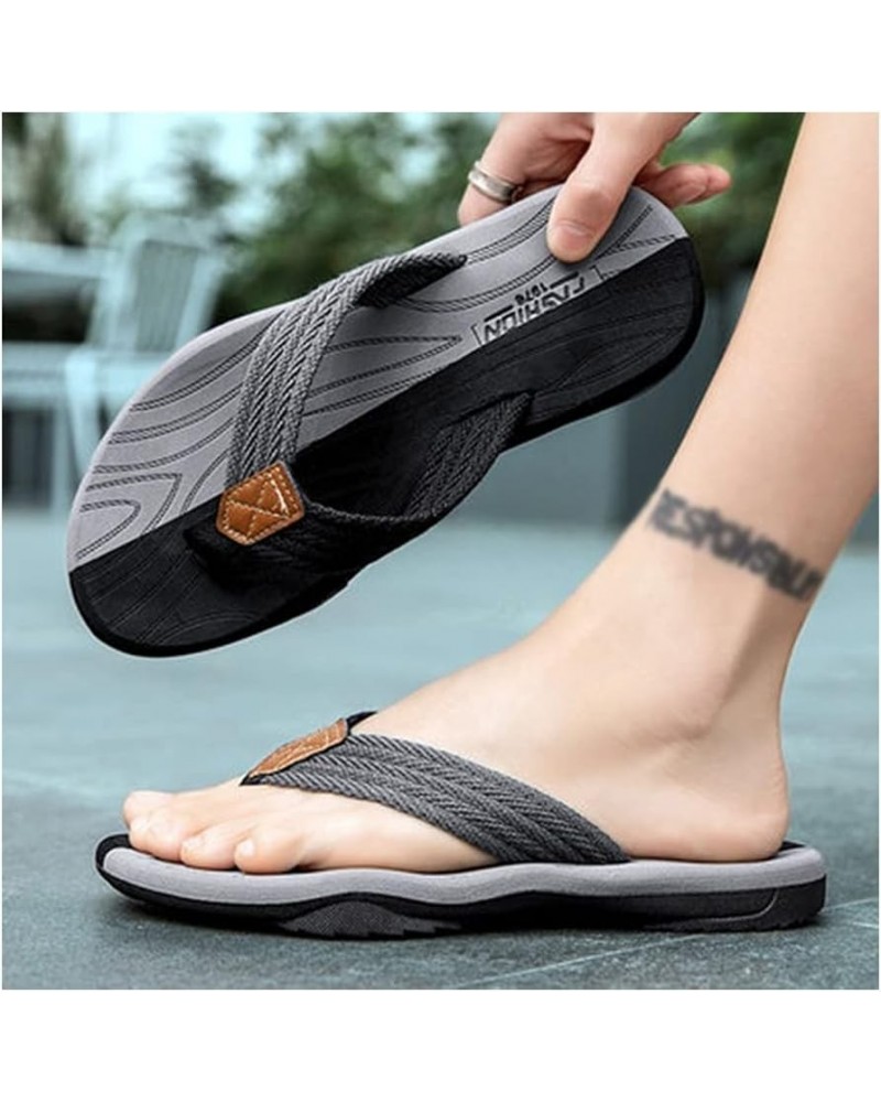 Flip-Flops Men's Slippers Beach Non-Slip Slippers Open-Toed Soft Non-Slip Massage Shower Bathtub Gym Indoor Sandals Indoor an...