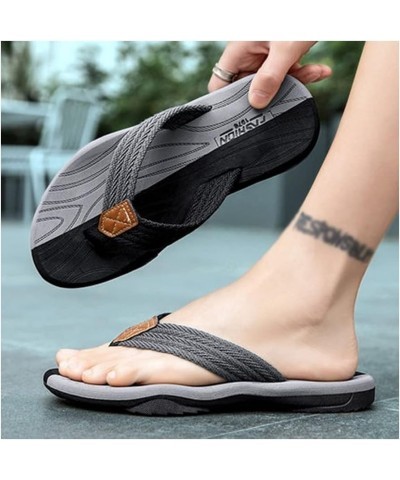 Flip-Flops Men's Slippers Beach Non-Slip Slippers Open-Toed Soft Non-Slip Massage Shower Bathtub Gym Indoor Sandals Indoor an...