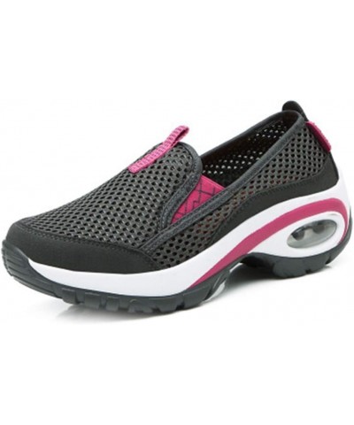 Women's Lightweight Mesh Walking Hiking Shoes Outdoor Running Trail Hiker Non-Slip Backpacking Shoe Dark Gray-rose $27.60 Out...