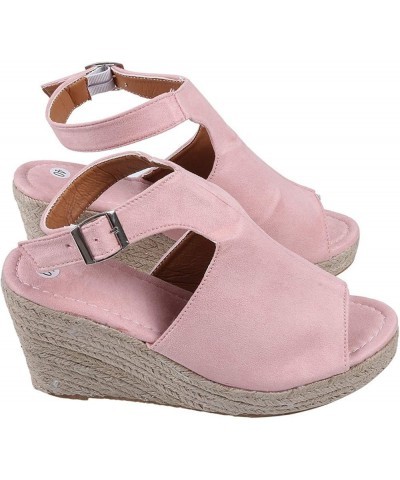 Platform Flip Flops Air Wedge Platform Sneakers For Women Comfort Sandals For Women Heeled Sandals For Women Beach Wom Pink-a...