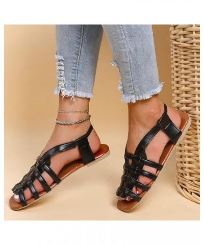 Red Sandals For Women Comfortable Sandals For Women Sandals Women Sandals Size 7 Women Flats Shoes Dressy J-black $13.09 Sandals