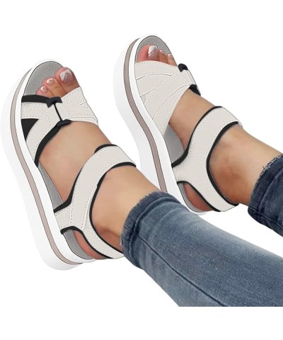 Platform Sandals for Women Wedge Casual Open Toe Walking Ankle Strap Sandals Athletic Comfortable Cushion Hiking Sandals Fash...