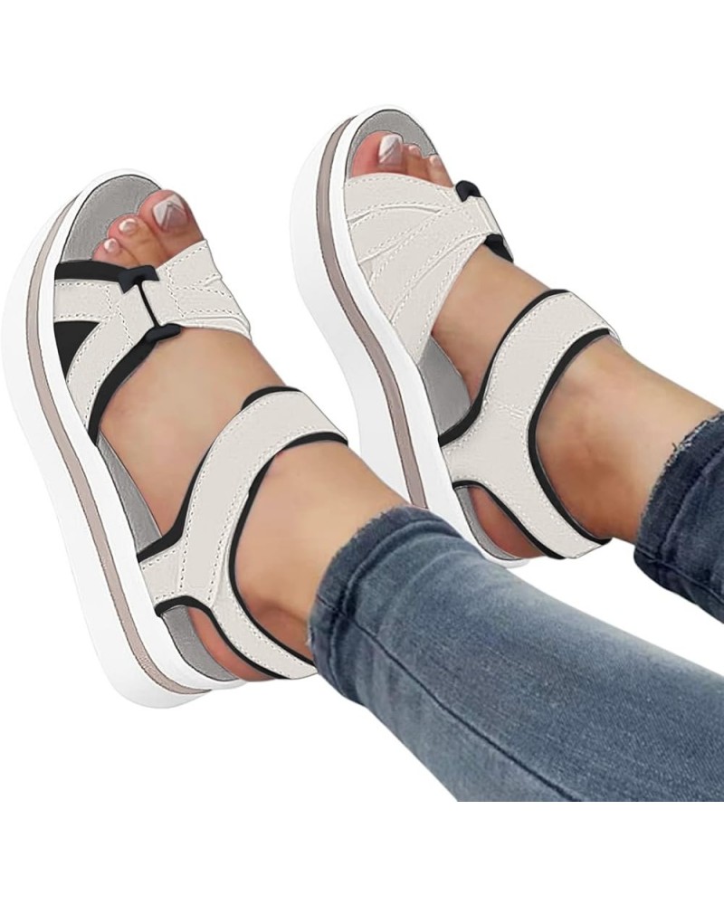 Platform Sandals for Women Wedge Casual Open Toe Walking Ankle Strap Sandals Athletic Comfortable Cushion Hiking Sandals Fash...