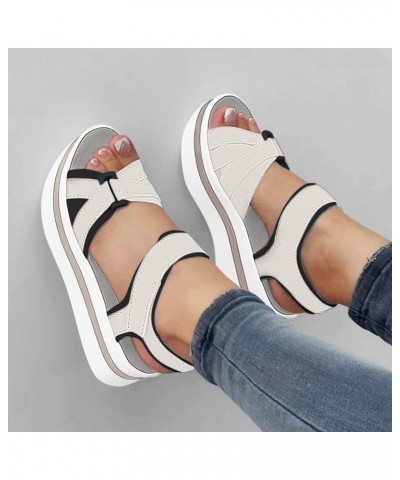 Platform Sandals for Women Wedge Casual Open Toe Walking Ankle Strap Sandals Athletic Comfortable Cushion Hiking Sandals Fash...