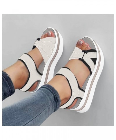 Platform Sandals for Women Wedge Casual Open Toe Walking Ankle Strap Sandals Athletic Comfortable Cushion Hiking Sandals Fash...