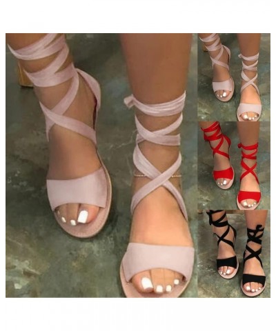 Flat Strappy Sandals For Women Dressy Womens Sandals Strap Sandals For Women Sandals For Womens Strappy Low Heels Rhin Khaki-...