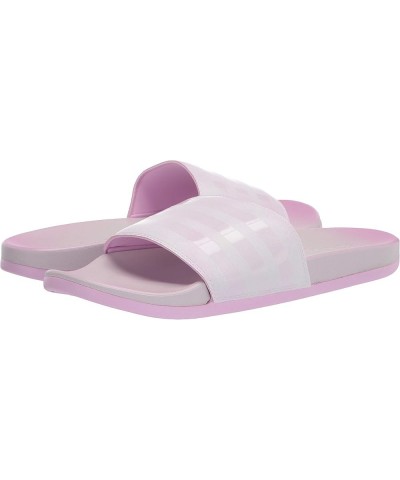 Women's Adilette Comfort Slide Sandal Dash Grey/Clear Lilac/White $15.79 Outdoor Shoes