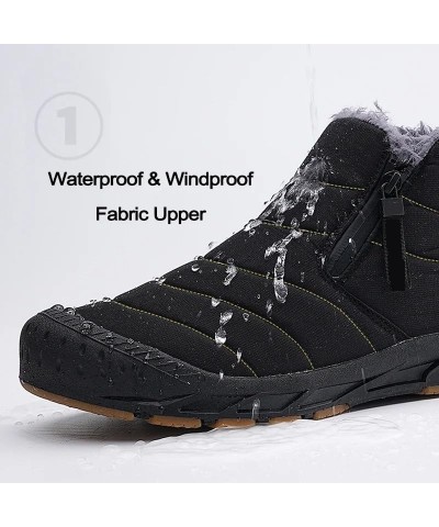 Men Snow Boots Big Size Warm Fur Winter Men Shoes Long Plush Ankle Boots Unisex Outdoor Casual Sneakers Durable Non-slip Boot...