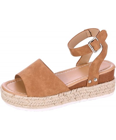 Sport Sandals Women 7 Women Flats Comfortable Custom Sandals For Women Sandals Sport Sandals Women Cute Beach Sandals I-brown...