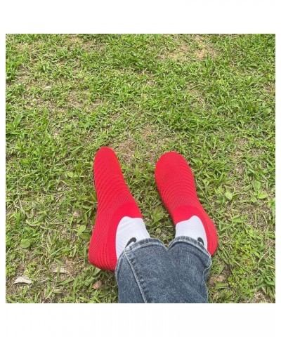 Adult Indoor House Slippers Lightweight Non Slip Grip House Home Shoes for Women Men 20003red $11.50 Slippers