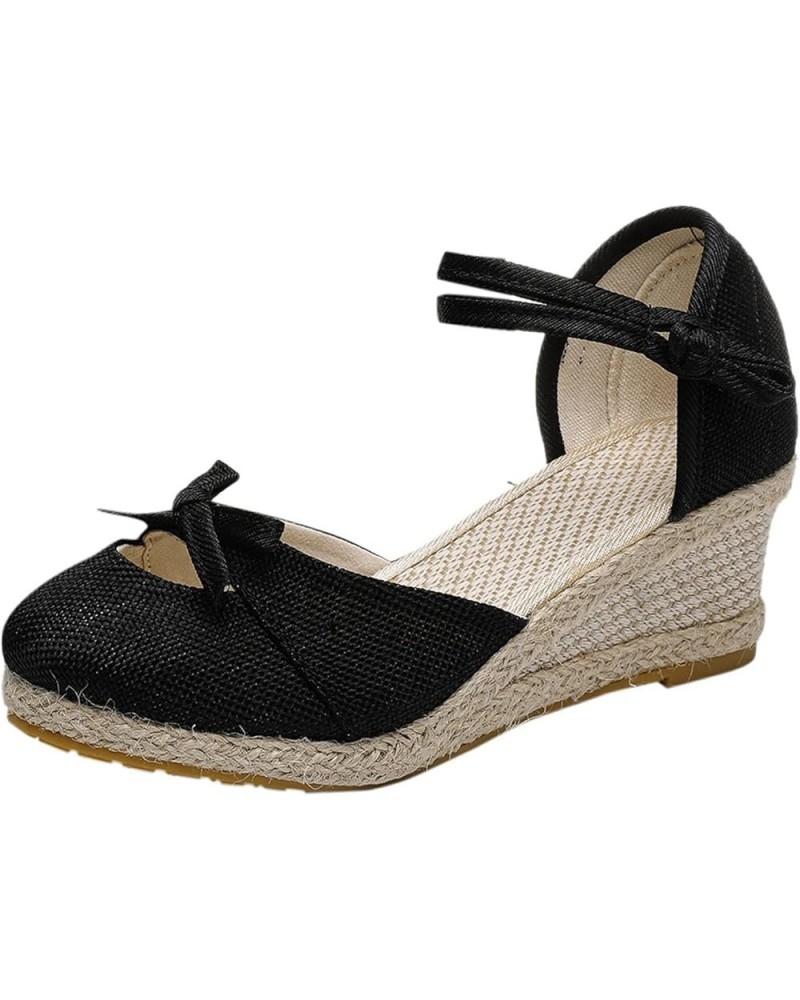 Women's Low Wedges Sandal Universal Platform Sandals Women's Low Wedges Sandal Wedges Shoes High Wedges Sandals Black $20.29 ...