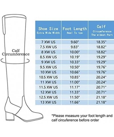 Women's Extra Wide Calf Knee High Boots, Wide Width Ridding Boots Low Heel Plus Size Tall Boots. Grey 706 $46.55 Boots