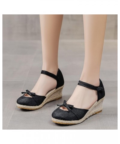 Women's Low Wedges Sandal Universal Platform Sandals Women's Low Wedges Sandal Wedges Shoes High Wedges Sandals Black $20.29 ...