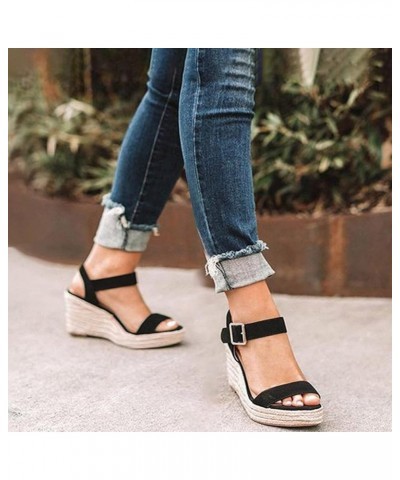 Slide Sandals for Women Flip Flops Casual Dress Arch Support Walking Sandals Lightweight Platform Shoes, Black 43-qrcvgj-blac...