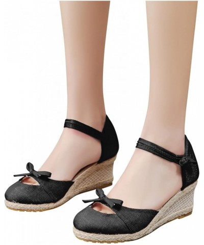 Women's Low Wedges Sandal Universal Platform Sandals Women's Low Wedges Sandal Wedges Shoes High Wedges Sandals Black $20.29 ...