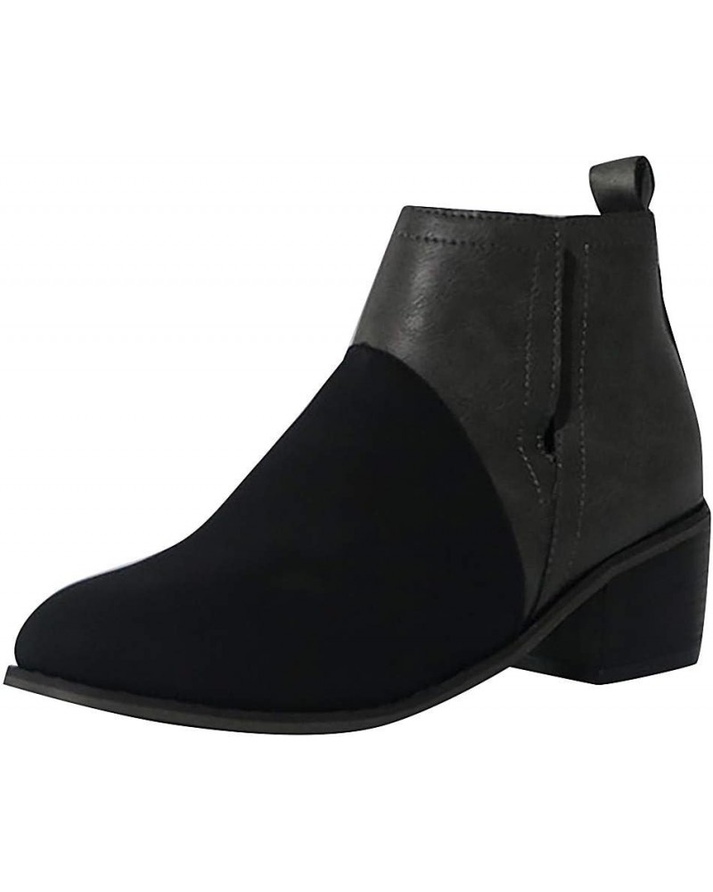 Ankle Boots for Women Dressy White Ankle Boots Low Heel Black Wedge Booties for Women Low Heel Dressy Brown Leather Booties f...