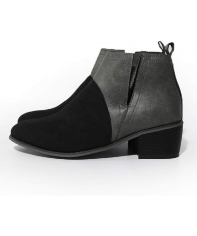 Ankle Boots for Women Dressy White Ankle Boots Low Heel Black Wedge Booties for Women Low Heel Dressy Brown Leather Booties f...