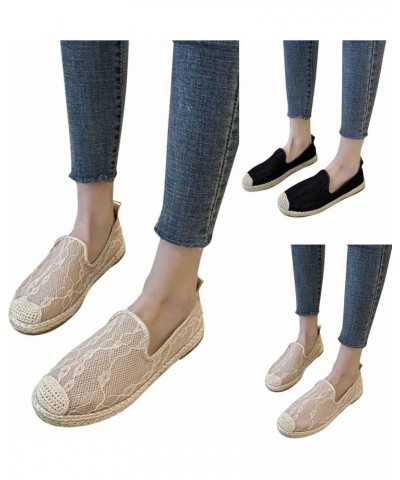 Womens Shoes Fashion Flower Hollow Breathable Flat Shoes Fishermans Shoes Casual Shoes Womens Shoes Size 13 Casual Black $8.8...