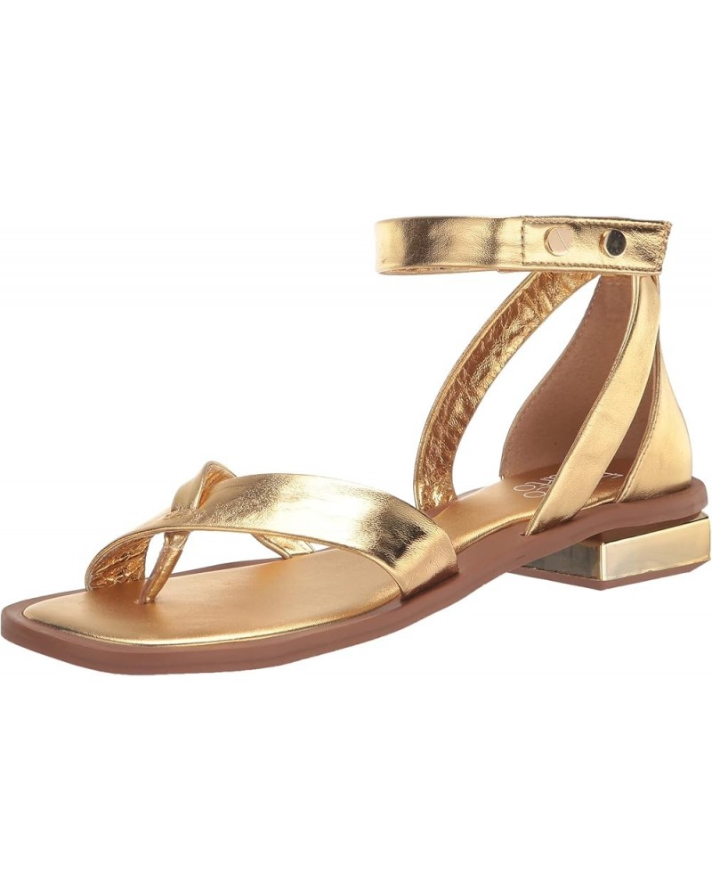 Womens Parker Thong Sandal Gold Leather $32.20 Sandals