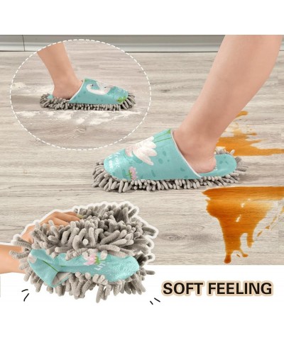 Mop Slippers Shoes, Unisex Cleaning House Slippers Spa Dusting Slippers M-L Multi 8 $9.19 Slippers