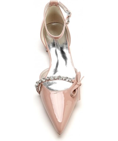 Women's Wedding Shoes Flats, Comfortable Pointed Toe Rhinestone Banquet Shoes Beige $26.00 Flats