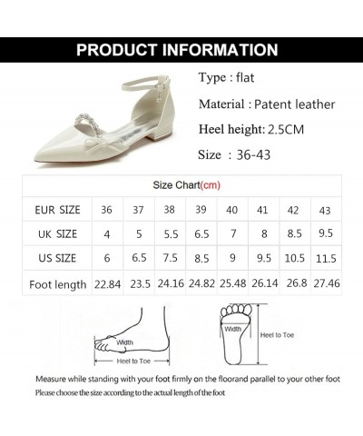 Women's Wedding Shoes Flats, Comfortable Pointed Toe Rhinestone Banquet Shoes Beige $26.00 Flats