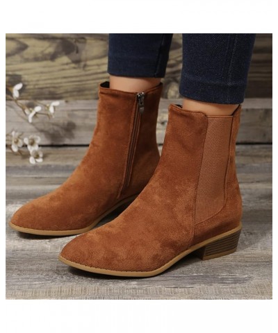 Ankle Boots for Women 2023, Women's Fringe Back Zipper Flat Boots Winter Fall Round Toe Tassel Booties Casual Boots Z8-brown ...