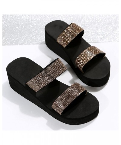 Adult Flip Flop For Women 6.5 Size Slide Sandals Black Slides For Women Sandals Women Dressy Comfortable Flats For Wom D-rose...