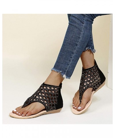 Step Platforms Wedge Sandals For Women Chunky High Platform Wedge Flip-Flops Sandals Silver Sandals For Women 2-black $9.43 S...