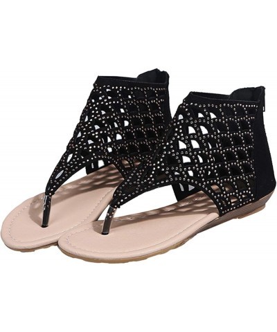 Step Platforms Wedge Sandals For Women Chunky High Platform Wedge Flip-Flops Sandals Silver Sandals For Women 2-black $9.43 S...