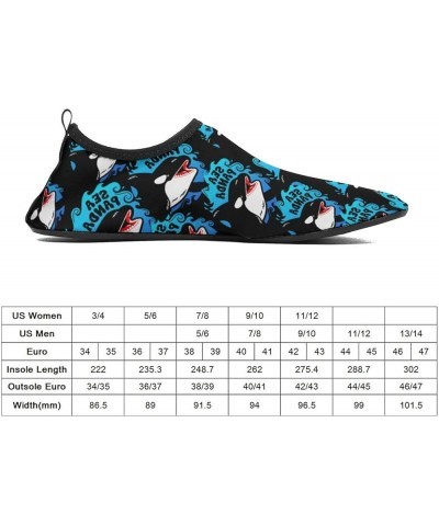 Orca Whale Killer Whales Water Shoes for Women Men Swimming Diving Aqua Socks Swim Beach Barefoot Slip-on 13/14men Style $17....