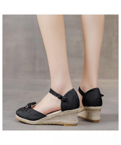 Women's Low Wedges Sandal Universal Platform Sandals Women's Low Wedges Sandal Wedges Shoes High Wedges Sandals Black $20.29 ...