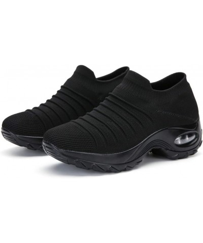 Sneakers for Women 2023 Mesh Up Slip On Platform Sneakers Fashion Comfort Walking Tennis Shoes Breathable Sneakers Black $11....