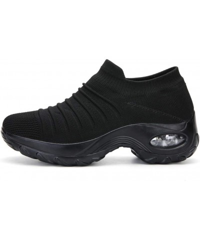 Sneakers for Women 2023 Mesh Up Slip On Platform Sneakers Fashion Comfort Walking Tennis Shoes Breathable Sneakers Black $11....