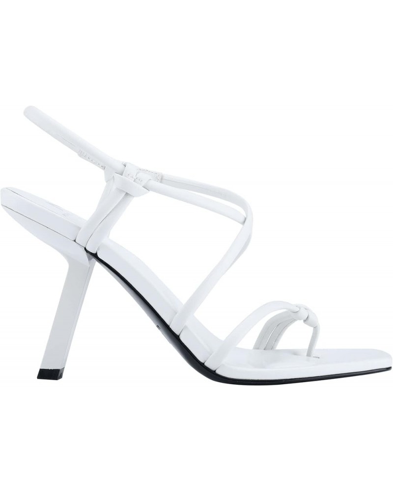 Womens Gadella Leather Thong Heels White Leather $34.83 Sandals